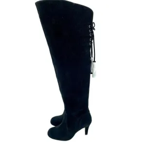Vince Camuto Cherline Black Suede Leather Over the Knee Boots SZ 6 New