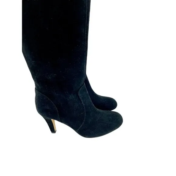 Vince Camuto Cherline Black Suede Leather Over the Knee Boots SZ 6 New