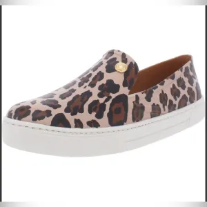 VINCE CAMUTO Marietta Faux Leather Slip On Sneaker 9 Leopard $79 Retail NEW