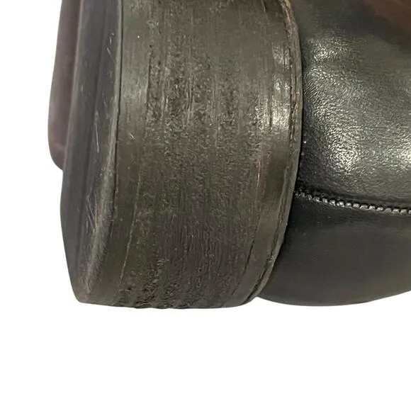 Vince Camuto Size 10 Riding Boots Tall Knee High Black Redwood Brown Flavian