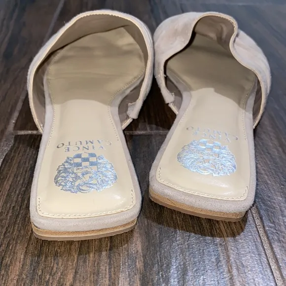 Vince Camuto suede pointy flat slip on shoes