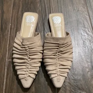 Vince Camuto suede pointy flat slip on shoes