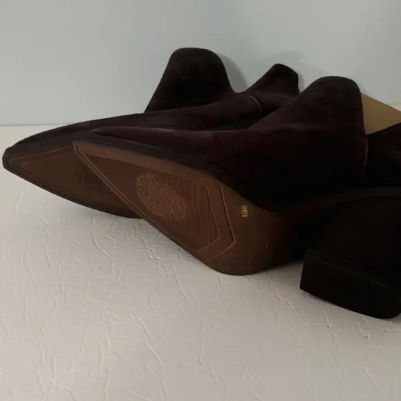 Vince Camuto Women's Suede Brown Ankle Boots, Size 9 1/2M
