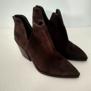 Vince Camuto Women's Suede Brown Ankle Boots, Size 9 1/2M