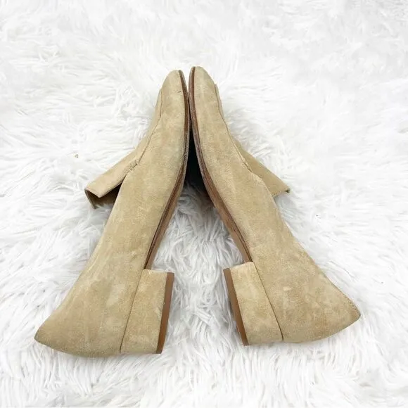 Vince Fauna Slip-On Almond Toe Suede Leather Loafers