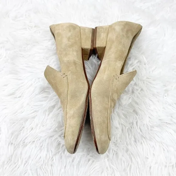 Vince Fauna Slip-On Almond Toe Suede Leather Loafers