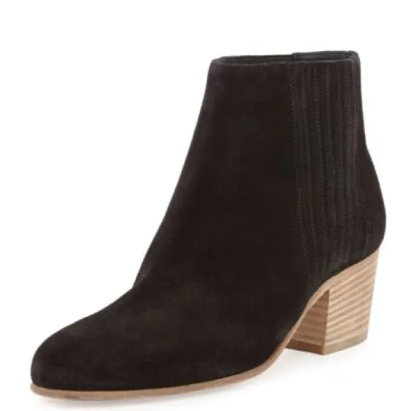 Vince Haider Suede Flint Stock Heel Ankle Boots size 7.5