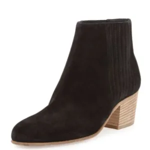 Vince Haider Suede Flint Stock Heel Ankle Boots size 7.5