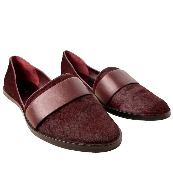 VINCE Mason Calf Hair Slip On Flat Loafer Shoe Size 7