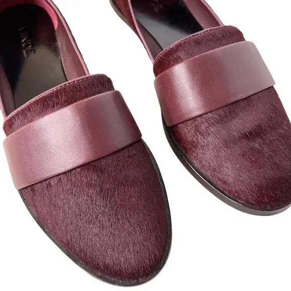 VINCE Mason Calf Hair Slip On Flat Loafer Shoe Size 7