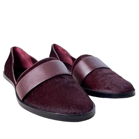 VINCE Mason Calf Hair Slip On Flat Loafer Shoe Size 7