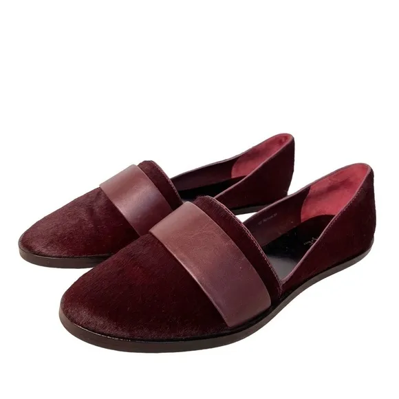 VINCE Mason Calf Hair Slip On Flat Loafer Shoe Size 7