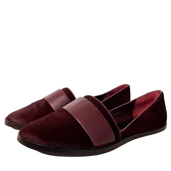 VINCE Mason Calf Hair Slip On Flat Loafer Shoe Size 7