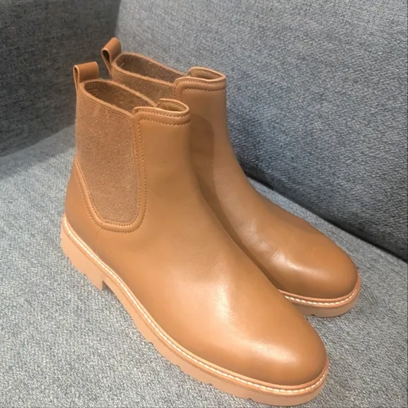 Vince Rue Leather Chelsea Ankle Boots