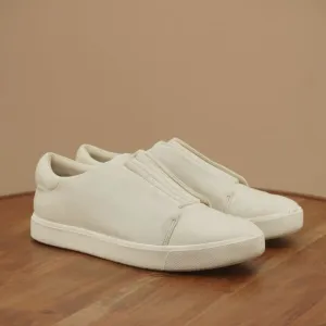 Vince Womens Cantara Sneakers Slip On Shoes Cream Off White Leather size 8M