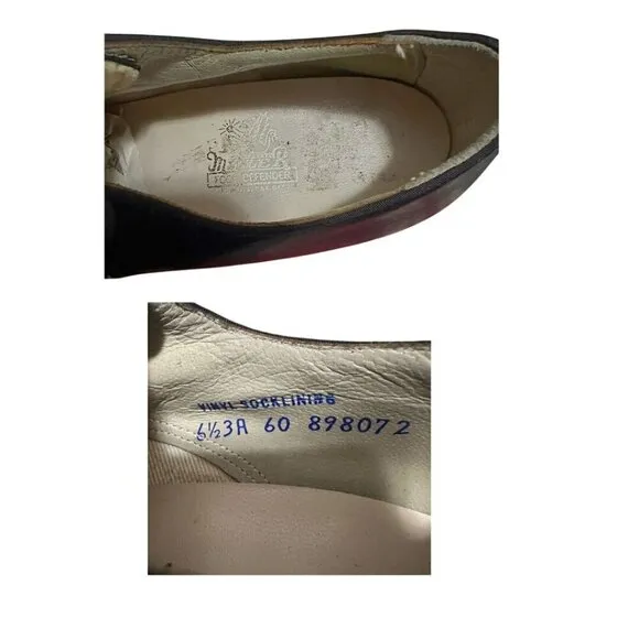 Vintage 1940's Miller Foot Defender Black Lace Up Leather Shoes. Sz. 6 1/23 A