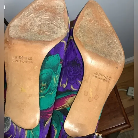 Vintage 1980’s J. Renee Floral Pumps Floral Heels