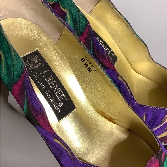Vintage 1980’s J. Renee Floral Pumps Floral Heels