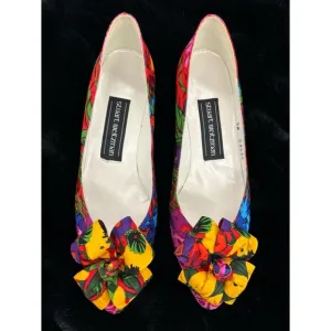 Vintage 1987 Stuart Weitzman Silk Classic Shoes Size 6.5