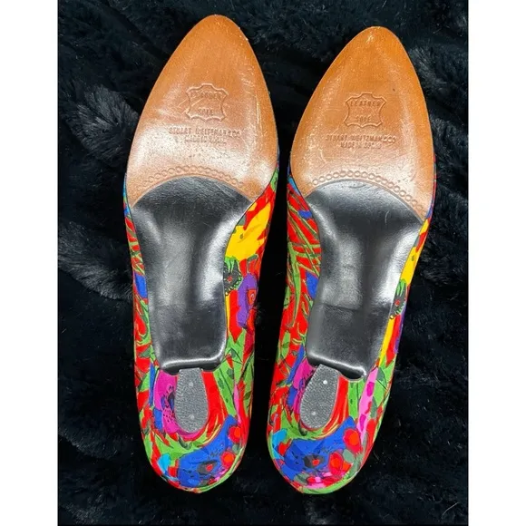 Vintage 1987 Stuart Weitzman Silk Classic Shoes Size 6.5