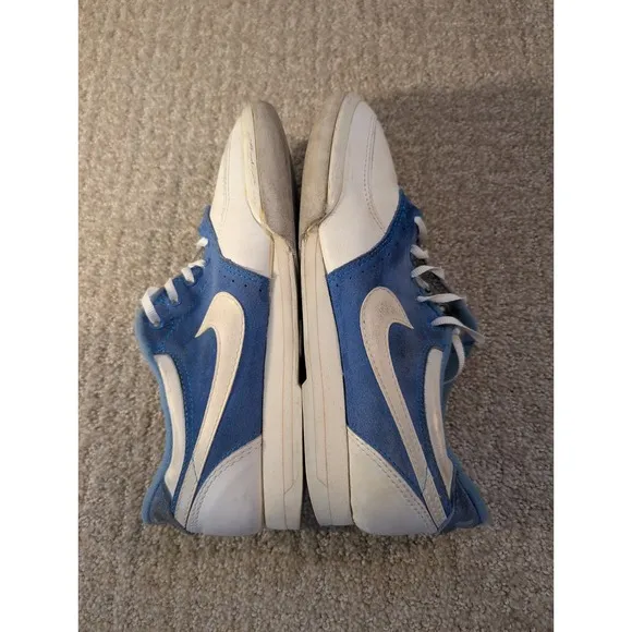 Vintage 80's Nike Swoosh  X Bowling Shoes Womens Size 8 Blue White