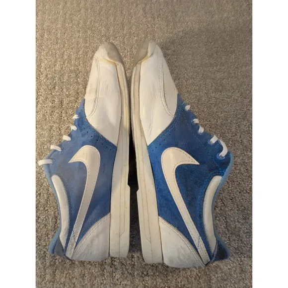 Vintage 80's Nike Swoosh  X Bowling Shoes Womens Size 8 Blue White