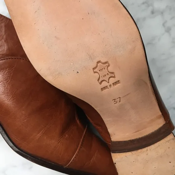 Vintage 90s Cut Out Italian Leather Booties