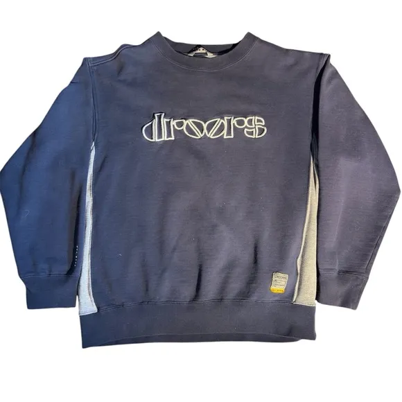 Vintage 90s Dc Shoes Droors Navy &amp; Gray Crewneck