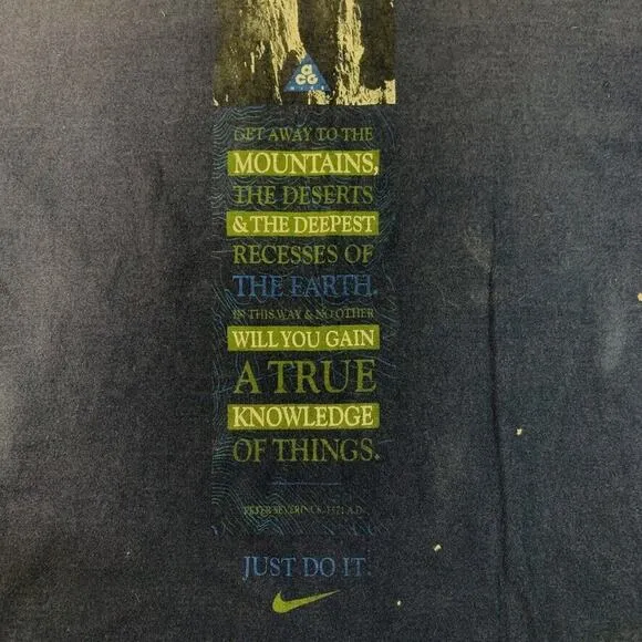 Vintage 90s Nike ACG t-shirt &quot;Burn Your Books...&quot; men's large