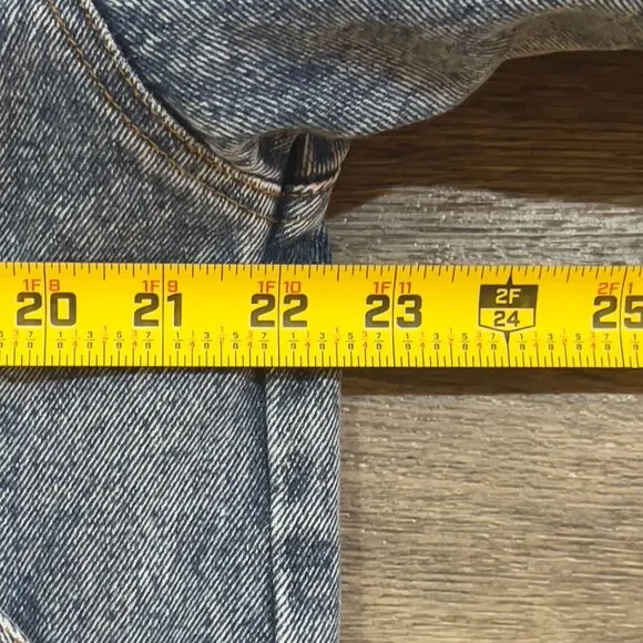Vintage 90s Weathered Blues Patchwork Aztec Denim Full Zip Jean Jacket - Large