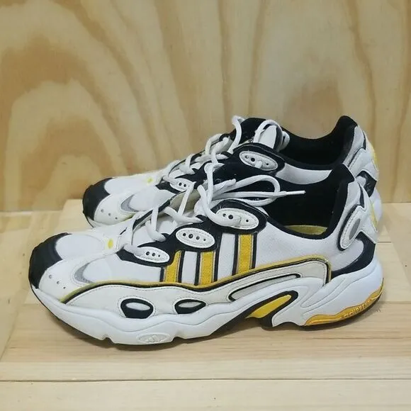 Vintage Adidas Ozweego 3 White Yellow Shoes Men's size 11