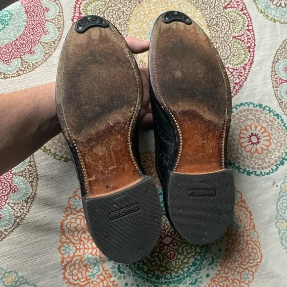 Vintage Allen Edmonds 1903 Chester Black Oxford Wingtips 9.5 EUC