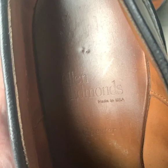 Vintage Allen Edmonds 1903 Chester Black Oxford Wingtips 9.5 EUC