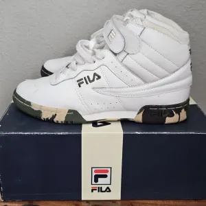 Vintage Army Fatigue Camo Fila High Top Sneaker Shoe Y 5 woman 6.5
