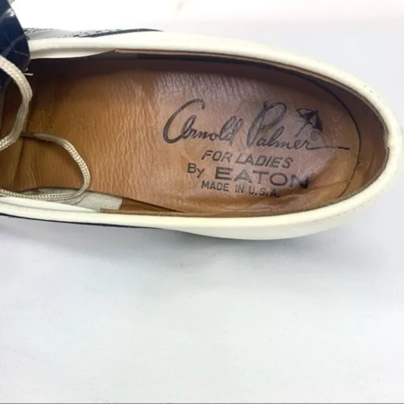 Vintage Arnold Palmer Unisex’s Golf Shoes Sz 7 Blue Red White