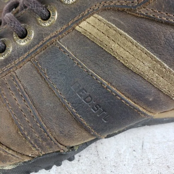 Vintage Bed Stu Verago Leather Sneakers Y2K Shoes Men's sz 10.5 Brown Distressed