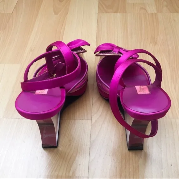 Vintage Betsey Johnson hot pink heels sz 5.5