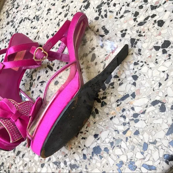 Vintage Betsey Johnson hot pink heels sz 5.5