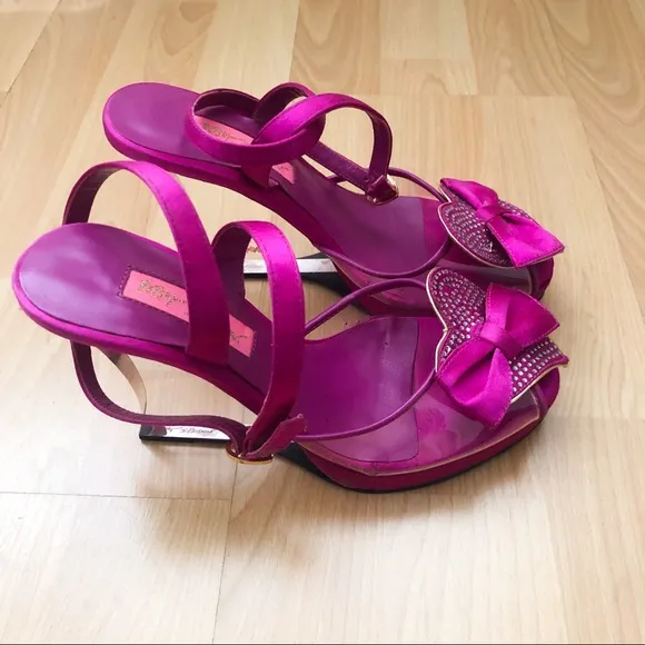 Vintage Betsey Johnson hot pink heels sz 5.5