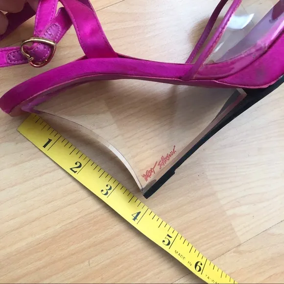 Vintage Betsey Johnson hot pink heels sz 5.5