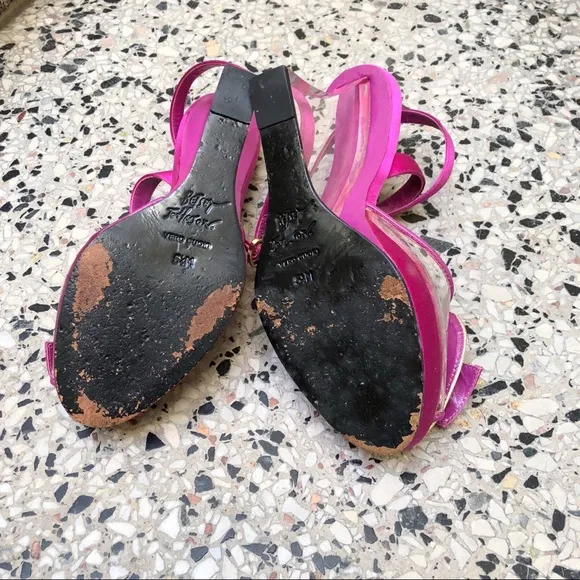 Vintage Betsey Johnson hot pink heels sz 5.5