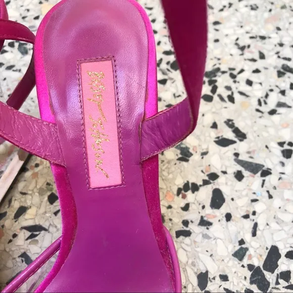 Vintage Betsey Johnson hot pink heels sz 5.5