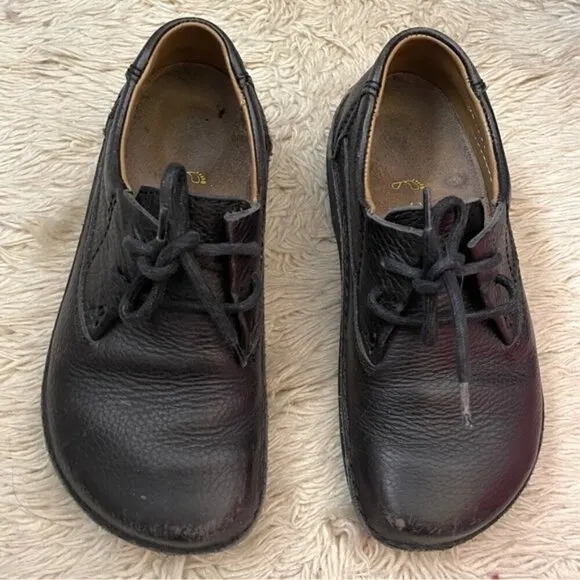 Vintage Birkenstock Black Memphis Leather Oxford Shoes - 36EU / 6-6.5&quot; 🇩🇪