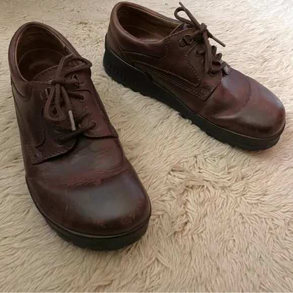 Vintage Birkenstock Brown Leather Oxford Shoes - 41EU 🇩🇪