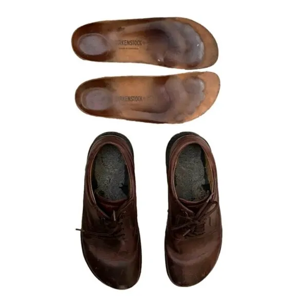 Vintage Birkenstock Brown Leather Oxford Shoes - 41EU 🇩🇪