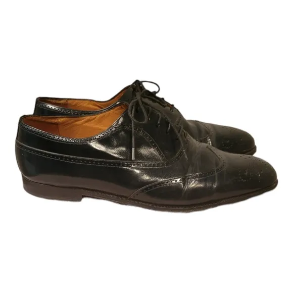 Vintage  Blue Wingtip Men's Dress Shoes By Miguel Angel/Size 11.5 Lace Up