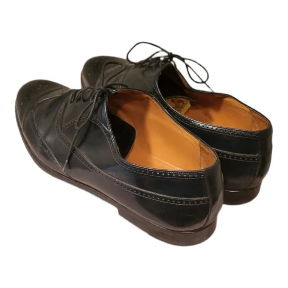 Vintage  Blue Wingtip Men's Dress Shoes By Miguel Angel/Size 11.5 Lace Up
