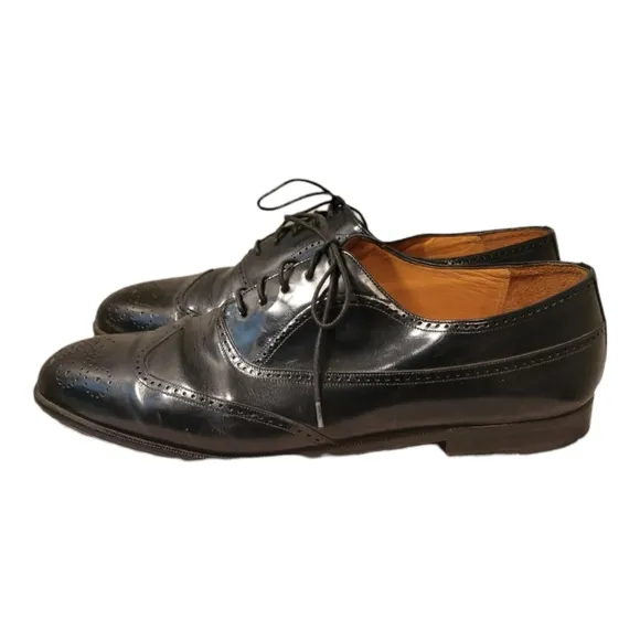 Vintage  Blue Wingtip Men's Dress Shoes By Miguel Angel/Size 11.5 Lace Up
