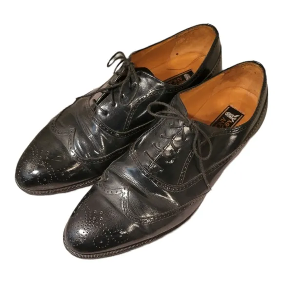 Vintage  Blue Wingtip Men's Dress Shoes By Miguel Angel/Size 11.5 Lace Up