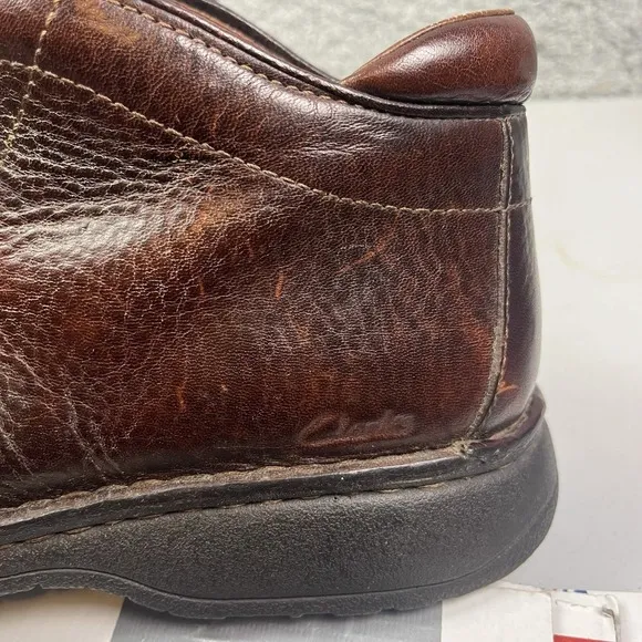 Vintage Clarks‎ 30086 Chukka Brown Leather Boots Active Air Shoes Men's 11M